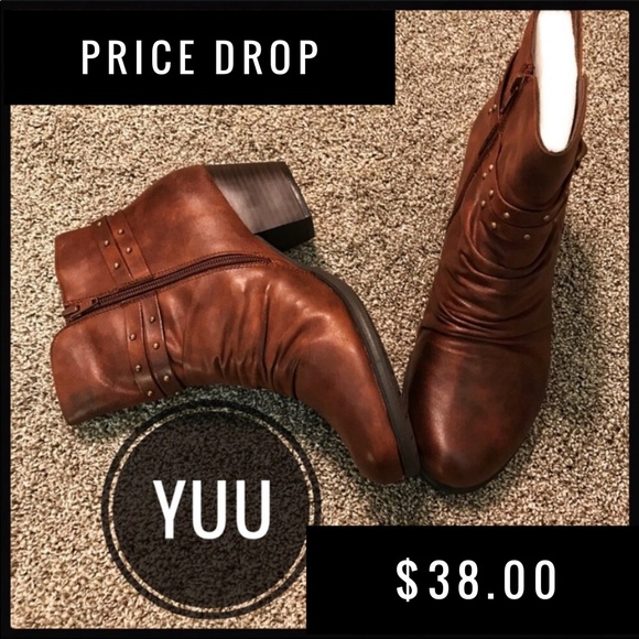 Yuu Shoes - Yuu Marshey Cognac Ankle Boots